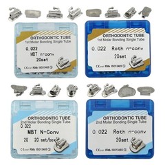 20 sets Dental Orthodontic Buccal Tubes 1st 2nd Molar Roth tubos de ortodoncia