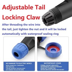 SP21 2/3/4/5Pin Docking Cable Connector Plug & Socket Waterproof Soldering Joint