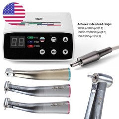 NSK Style Dental Slow Low Speed Handpiece Contra Angle Straight Air Motor 2/4H