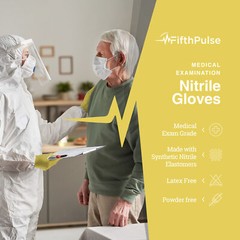 Fifth Pulse Nitrile Exam Latex Free & Powder Free Gloves – Yellow