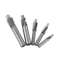5Pcs Counterbore Drill Bits Set, 4 Flutes Straight End Mill Cutter HSS Countersi