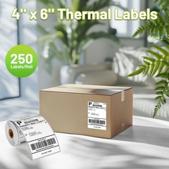 4×6 Thermal Labels, Shipping Address Label (Pack of 250 4×6 Roll Labels) – Co…