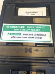 GREENLEE 2007 POWER FINDER Circuit Tracer “Good Condition, Normal Wear”