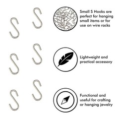 Mini S Hooks Connectors S Shaped Wire Hook Hangers 100pcs Hanging Hooks for D…