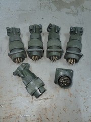 ITT CANNON 8 Pin Plug Connector Cannon G Mil. Spec Circular Connector LOT of 5