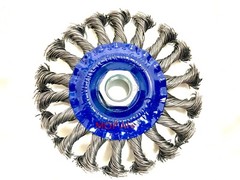 4PC 4″ Twist Knot Wire Cup Wheel Brush 5/8″-11 Arbor Rust Removal Angle Grinders
