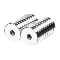 5/8 x 1/8 Inch Neodymium Rare Earth Countersunk Ring Magnets N52 (18 Pack)