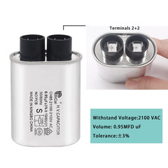 Tnisesm Microwave Capacitor 0.95Uf 2100V, High Voltage Capacitor 1/4″ Standard T