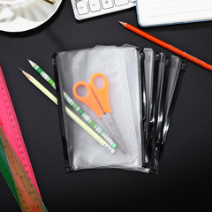 50 Pieces Plastic Envelopes with Zipper Clear Pencil Case Bulk File Bag Bill ..