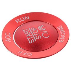 1 Pair Push Start Button Cover Sticker, Red Start Stop Trim for Dodge Charger, f