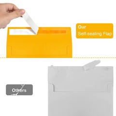 50 Packs Yellow 5×7 Envelopes 5×7, Fade Bright A7 (5.25×7.25in),