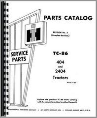 IH International 404 2404 Tractor Parts Manual Catalog