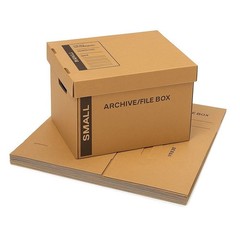 20 – Pack 15x12x10 Small Standard File Storage Moving Box with Lid Letter…