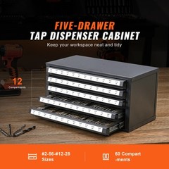 VEVOR Tap Dispenser Organizer Cabinet Five-Drawer #2-56-#12-28 60 Compartment