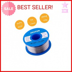 AUSTOR 63-37 Tin Lead Rosin Core Solder Wire for Electrical Soldering (1.5mm, 10