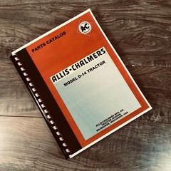 Set Allis Chalmers D14 Tractor Service Parts Owner Manual Technical Operator