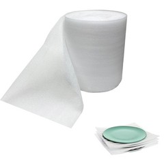 Foam Wrap Roll 10 Inch Wide x 50 FT Length Packing for 50ft, white