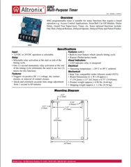 Altronix 6062 Timer, Multi-Purpose, 12/24VDC 1 Second to 60 Minutes, Board