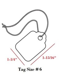 Blank White Merchandise Price Tags String Strung Jewelry Garage Sale Hang Tag