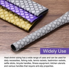 MECCANIXITY 3.3ft Heat Shrink Tubing for Fishing Rods, 1.8:1 Fish Scale Patte…