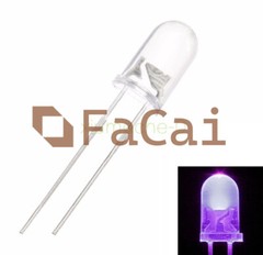 50PCS NEW F5 5mm Round Ultra Violet LED UV Light 390-395nm Purple Lamp