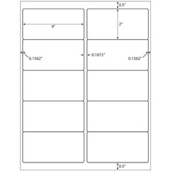 2″ x 4″ Shipping Mailing Address Labels A4 Sheet Self Adhesive FBA Labels 10 UP