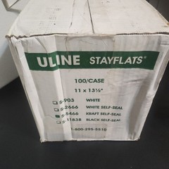Uline Stay Flat Mailers 100 – 11 x 13.5 Kraft Rigid Photo Mailers S-5466 READ