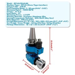 BT40-ER40 90 Degree Side Milling Head CNC Machining Center Side Milling Head