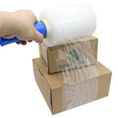 BOMEI PACK Plastics Industrial Mini Stretch Wrap Film Replacement 5″ x clear