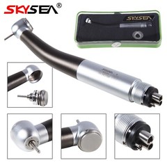 SKYSEA Dental High Speed Turbine Handpiece Push Button 4H 4Spray Stainless Steel