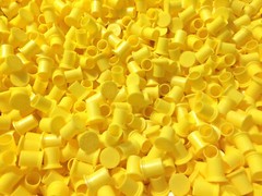 Lot of 50 BNC Female Dust Covers Caps Plugs Caplugs Yellow LDPE Brand New