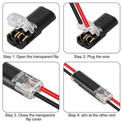 Double-Wire Plug-in Connector with Locking Buckle, Led Light Strip Connectors
