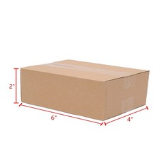 100 Pcs Shipping Boxes 6x4x2 Inch Corrugated Cardboard Packing Box Small Mailer