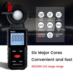 Light Meter Digital Illuminance Meter Luxmeter Luminometer Photometer 200000Lux