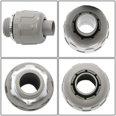 30 Pcs 1/2 Inch Liquid Tight Connector PVC Electrical Conduit Fittings Straight