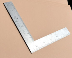 Brown & Sharpe Mfg. Co. No. 547 6 x 5 Inch Thin Steel Square. Made in the USA.