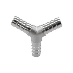 2 PCS 5/16 x 5/16 Inch Stainless Steel Hose Barb Fittings 3 Way Y Shape Fuel