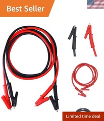 2 Pieces Silicone 39-Inch Alligator Clip Leads, 5A Max Current for Testing