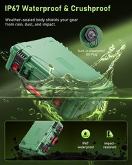 Starlink Mini Case,2026 New IP67 Waterproof Hard Carrying Case Green