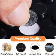122PCS Adhesive Rubber Feet Black Non-Slip Stick On Pads for Electronics