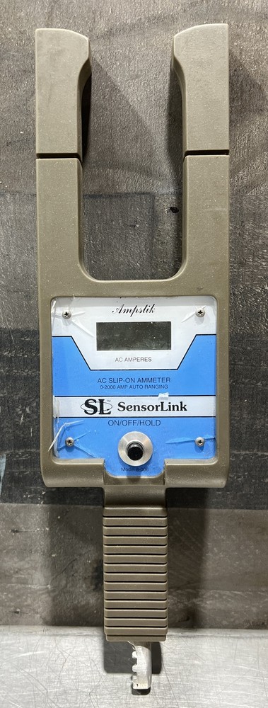 SENSORLINK AMPSTIK AC AMMETER 0-2000 AMP AUTO RANGING MODEL 8-006. Missing Cover