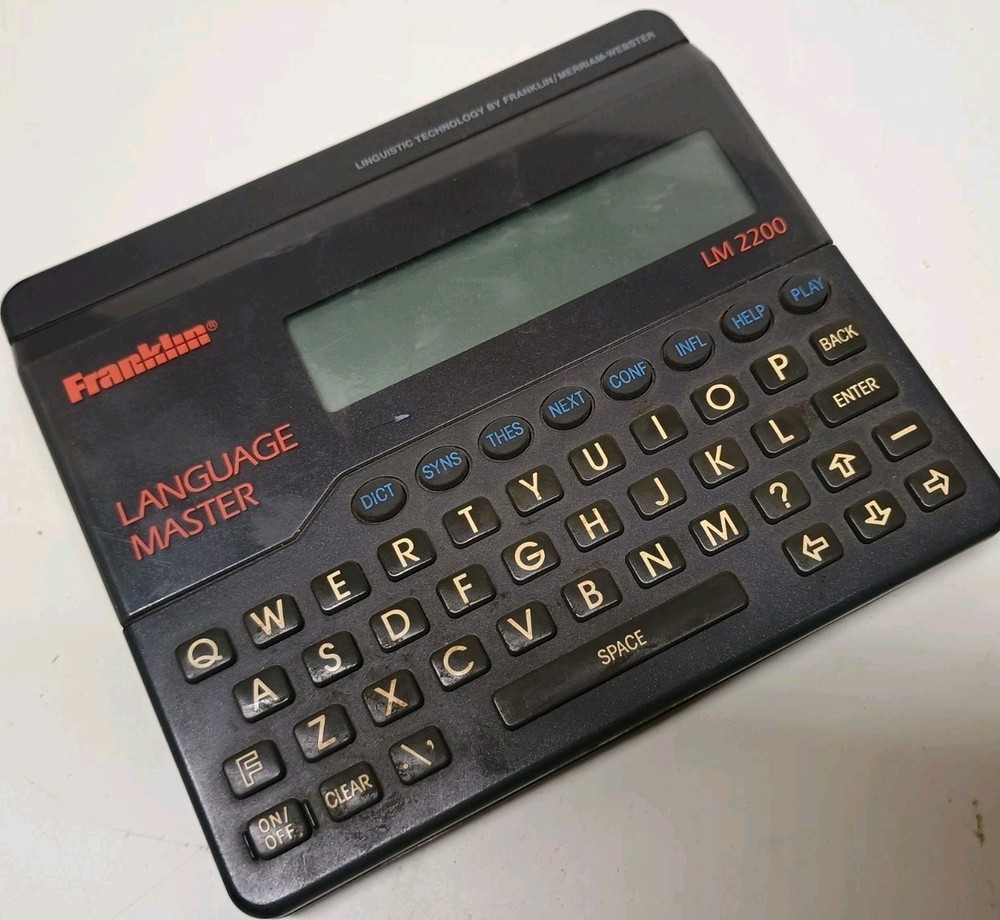 Vintage Franklin Language Master LM-2200 Dictionary Thesaurus With Manual