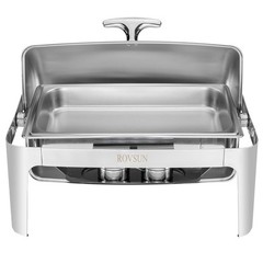 9 Quart Roll Top Stainless Steel Silver Chafing Dish Buffet Set for Weddings NEW