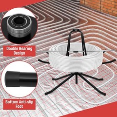 Heavy Duty PEX Piping Uncoiler for 3/8” to 1” Pex Tubing, Multi-Function Folda