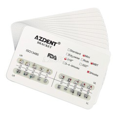 20X AZDENT Mini Brackets de ortodoncia dental Brace Roth/MBT 022/018 Ganchos 345