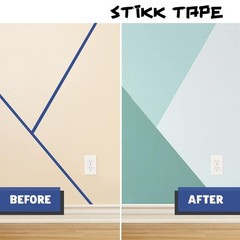 8 Pack 1/4″ inch x 60yd STIKK Blue Painters Tape 14 Day Easy Removal Trim Edge T