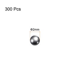 300pcs Precision Balls 2mm Diameter G25 Chrome Steel Ball for Bearings, Silver
