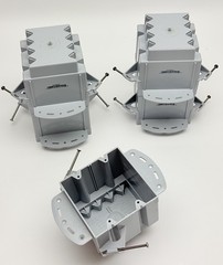 Box Of 5,Cantex EZ48DN 2-Gang PVC Electrical Switch/Outlet, 48 CU. IN. Square