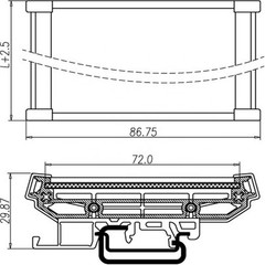 DIN Rail Mounting Carrier Bracket Terminal Block Connector Plastic Box PCB Mount