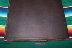 Leather Native American Indian Chief Portrait Studded Note Pad Paper Folder